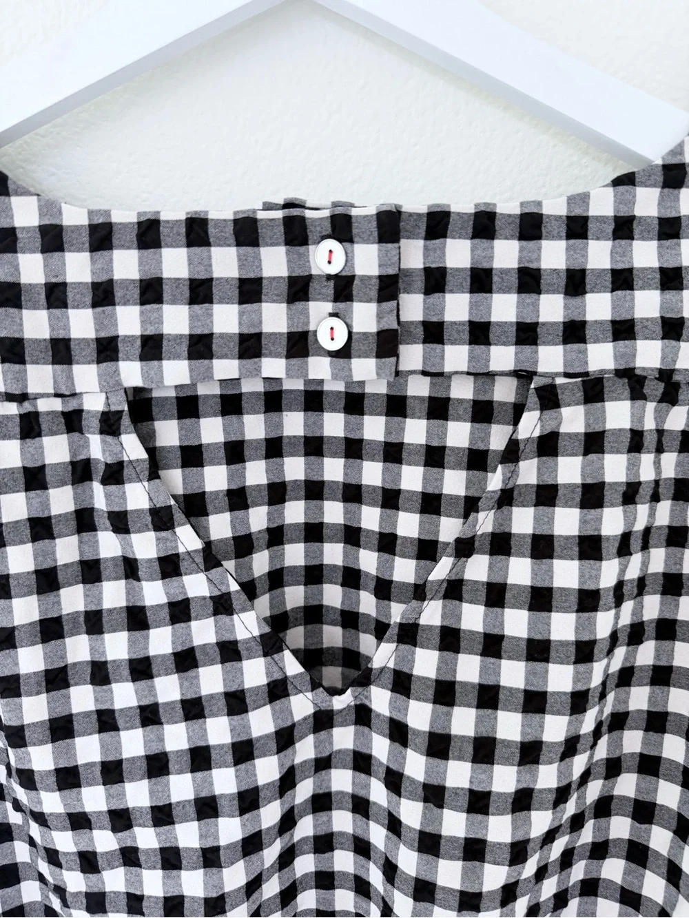 Maeve Anthropologie Black & White Gingham Crop Top Size Medium